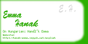 emma hanak business card